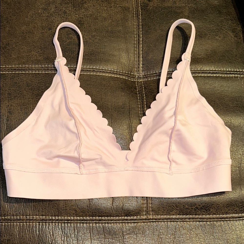 PINK Victoria's Secret Pink Triangle Bralette with Scalloped Trim xs/s - Picture 5 of 8